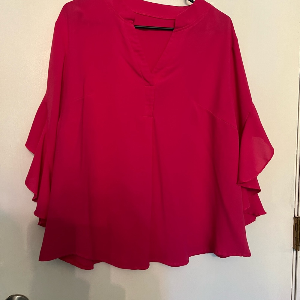 SHEIN Vibrant Pink Blouse